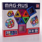 Магнитный конструктор для развития интеллекта MAG-RUS (26 элементов)