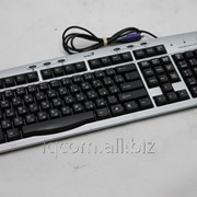 Клавиатура PS/2 Genius KB-200 серебристая проводная RU/EN