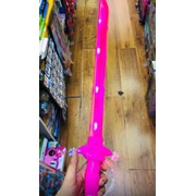 Световой меч со звуком 68 см розовый фото