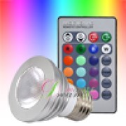 Лампочка RGB 3Вт. лампочка на дистанционом управлении с возможностью изменять свет свечения