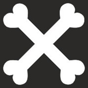 Наклейка БЛИКЕР термо плоттер Кости (50х50) цвет серебро (упак 1шт) SKYWAY фото