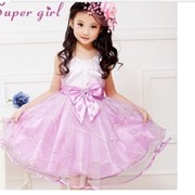 Одежда женская 2014 children han edition latest fashion dress take bowknot belt dress free shipping, код 1693467854 фотография