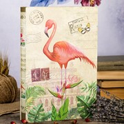 Фотоальбом на 300 фото 10х15 см “Фламинго в папоротнике“ в коробке МИКС 33,5х23х5,5 см фото
