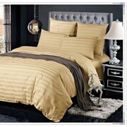 КПБ ,,Alanna,,евро однотонное с полосками желтое фото