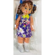 Куколка говорящая 27 см в фиолетовом платье фото