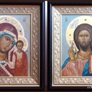 Казанская икона Пресвятой Богородицы и Иисус Вседержитель (005) фото