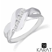 Золотое кольцо с бриллиантами 0,20 карат (Код: 18517) фото