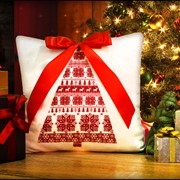 Подарок эксклюзивный Новогодняя светящаяся подушка Ёлочка фото