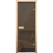 Дверь для бани АКМА Linden 7х19 (серая, коробка липа)