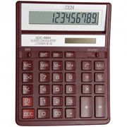 Калькулятор настольный SDC 12 разрядов, двойное питание, 205*159*27 мм, красный