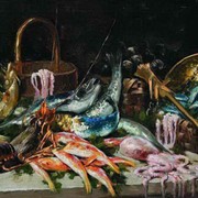 Картина, «Натюрморт с дарами моря» фото