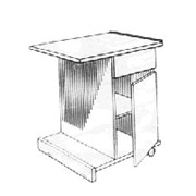 Стол-подставка для аппарата УВЧ 447.05 570х416х713 фото