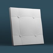 3D гипсовые панели “Кожа прямой квадрат“ 500*500мм фотография