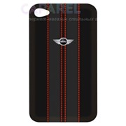Чехлы Mini Cooper Leather Hard Case Black&Red для iPhone 4/4s фото