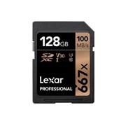 Карта памяти Lexar 128Gb Professional 667x SDXC Class 10 UHS-I U3 V30 (100/90 MB/s) фото