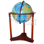 Глобус Земли физический диаметр 420 мм напольный на деревянной подставке фото