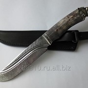 Нож “Таежный - 2“ дамаск с долами фотография