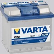 Аккумуляторная батарея C22 Varta blue dynamic 52. Индекс производителя 552 400 047. фото