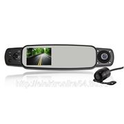 Автомобильный видеорегистратор три камеры B2000 в зеркале заднего вида