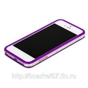 Бампер GRIFFIN для iPhone 5 фиолетовый с прозрачной полосой фотография