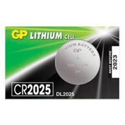 Батарейка GP Lithium, CR2025, литиевая, 1 шт., в блистере (отрывной блок), CR2025-7CR5 фото