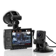 Видео регистратор HD 720p две Камеры, Car DVR - 3,5 Дюймовый Дисплей