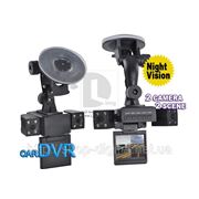 Видеорегистратор автомобильный - DVR HD-300 с двумя камерами + ИК ночное видение +2.0 экран фотография