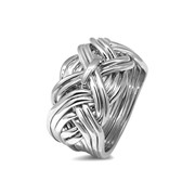 Мужское серебряное кольцо головоломка от Wickerring фотография