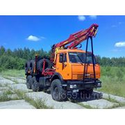 Лесовозный тягач КамАЗ 43118 с КМУ ОМТЛ-70.02 с роспуском