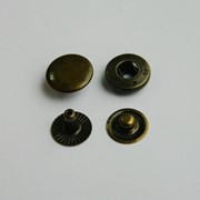 Кнопка стальная 12,5 мм, тип №54, цвет Темный антик фото