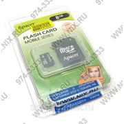 Micro SDHC карта памяти Apacer 8GB Class 4 (с адаптером SD)