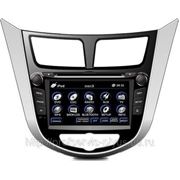 Штатное головное устройство Hyundai Solaris 2011+, Verna (FlyAudio E7560NAVI) (Windows) фото