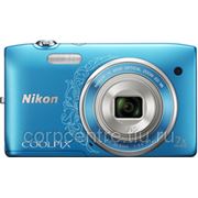 Фотоаппарат цифровой Nikon Coolpix S3500 Lineart blu фотография