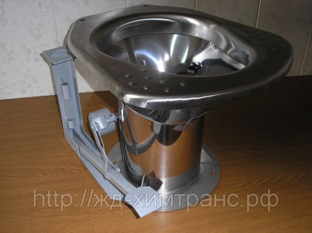 Унитаз для плацкартных и купейных вагонов с педальным механизмом в ...