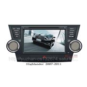 Штатная DVD магнитола на Toyota Highlander фото