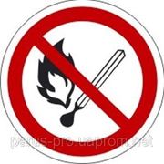 Запрещающий знак “Запрещено открытое пламя“ фото
