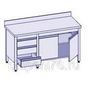 Стол-шкаф с 3 ящиками и распашными дверцами фото