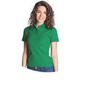 Женская рубашка-поло удлиненная на четырех пуговицах