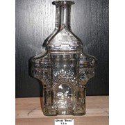 Стеклянная сувенирная бутылка для спиртного фото