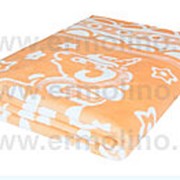 Абрикосовое байковое жаккард полутораспальное одеяло фотография