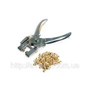 Заклепник-дирокол для люверсів d4,5мм + 100шт. люверсів фото