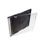 CD бокс Jewel box 10 мм черный трей фото