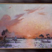 Картина Закат в Брие, 1925, Пюигадо, Фердинанд дю фото