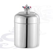 Стильная серебряная шкатулка для ватных палочек, молочного зубика или локона волос “Маленький принц“, серебро Ag 925° пробы, вес 85 гр. фото