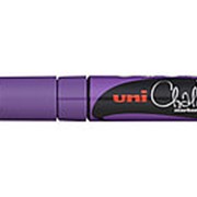 Маркер для окон и стеклянных поверхностей UNI Chalk PWE-8K, 8мм, фиолетовый фотография