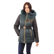 Удлиненная зимняя куртка “Плейн“. Цвет: зеленый фото