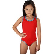 Купальник для плавания SHEPA слитный детский, 001, Красный, 116 фотография