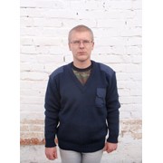 Джемпер форменный с накладками фото