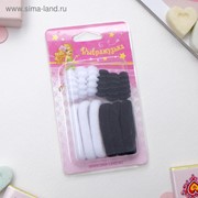 Резинки для волос “Махрушка“ (набор 12 шт.), чёрно-белые фото
