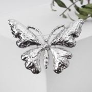 Брошь 'Бабочка' с вкраплениями, цвет серебро фото